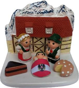 [KGR-85OOS] Kerstgroep "Oostenrijk" - 7x9cm