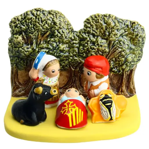 [KGR-85ROU] Crèche du monde 'France/Roussillon' - 7x9cm
