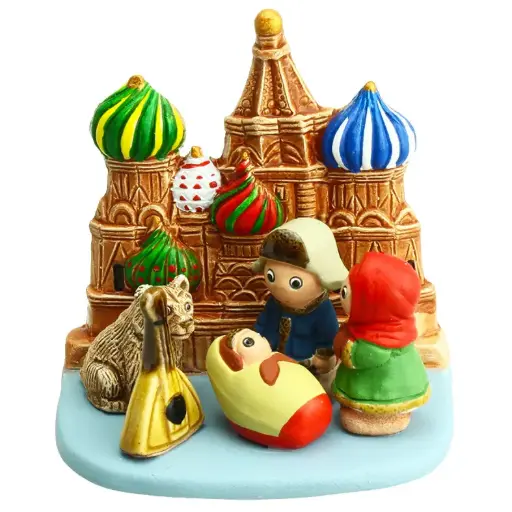[KGR-85RUS] Crèche du monde 'La Russie' - 7x9cm