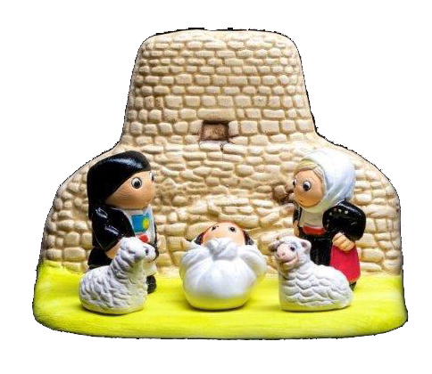 [KGR-85SAR] Crèche du monde 'Italie/Sardaigne' - 7x9cm