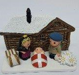 [KGR-85SAV] Kerstgroep "Frankrijk/Savoie" - 7x9cm