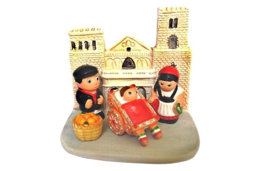 [KGR-85SIC] Crèche du monde 'Sicile' - 7x9cm