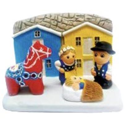 [KGR-85ZWE] Kerstgroep "Zweden' - 7x9cm