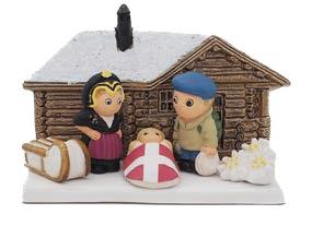 [KGR-85ZWI] Kerstgroep "Zwitserland" - 7x9cm