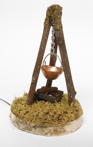 [KMP-22976] Kampvuur met ketel - 6,5x5,5x5cm