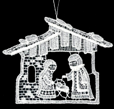 [KST-02M6] Pendentif dentelle - Ste Famille - 9cm