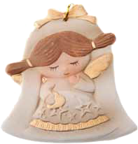 [KST-32ENG506] Ange sur cloche … suspendre/porcelaine H 10,5cm