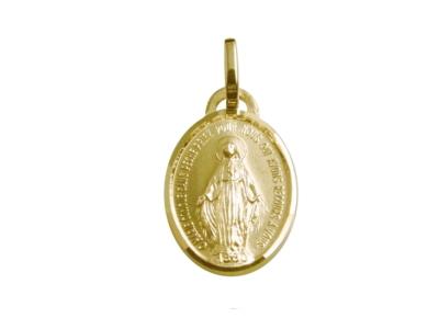 [MDP-10WON007] Miraculous Medal - 925% Silver 3μm Gold Plated (12x16mm)