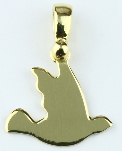 [MDP-53DF01] Pendentif colombe - argent 925% plaqué or 3µm (12x14mm)