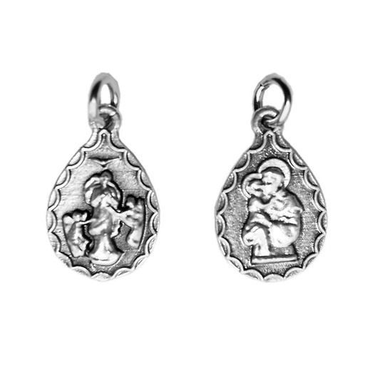 [MED-35MQN49] Medal Marie untying knots/H. Anthony - metal (14x20mm)