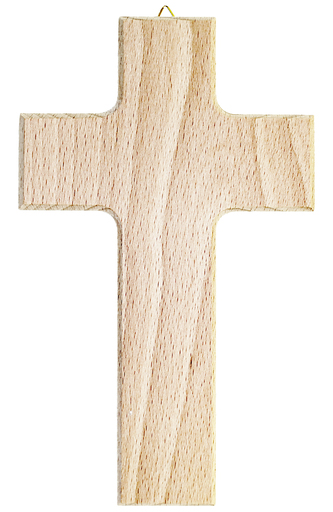[MKR-01EF004K] Croix murale bois/vernit/sans crochet (90x150mm)