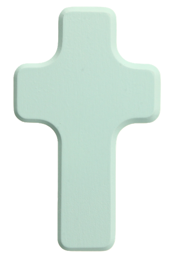 [MKR-41PFR488BL] Kinderkruis hout/blauw (60x100mm)