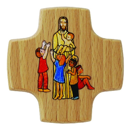 [MRL-810010] Kreuz Jesus der Kinderfreund (85x85mm)