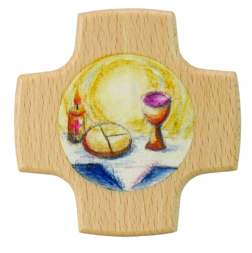 [MRL-810050] Kreuz Brot und Wein (85x85mm)