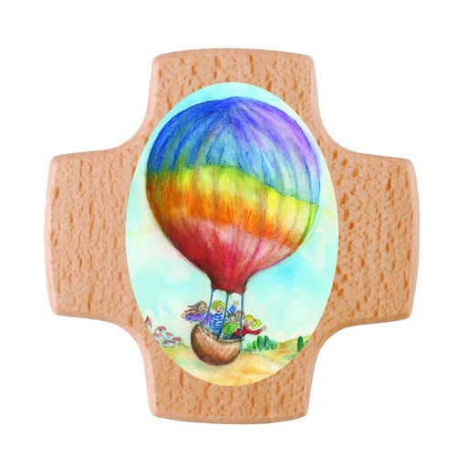 [MRL-810063] Kreuz Unterwegs unterm Regenbogen (85x85mm)