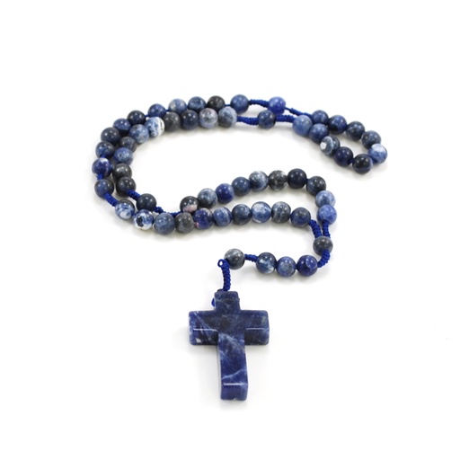 [MRL-860259] Taschenrosenkranz, Sodalith, geknpft