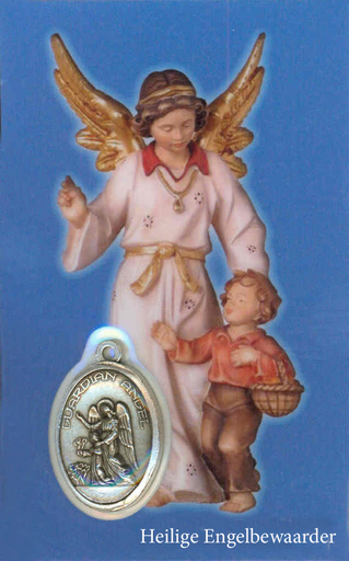 [PRT-11EGBNL] Gebedskaartje/medaille - Engelbewaarder NL (55x85mm)