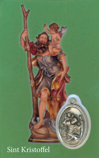 [PRT-11KRINL] Carte de prière/médaille - St Kristoffel NL (55x85mm)