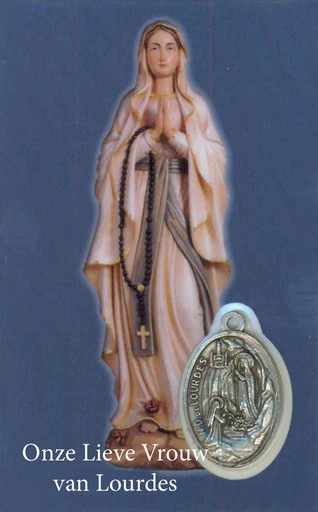 [PRT-11LOUNL] Gebedskaartje/medaille - OLV Lourdes NL (55x85mm)