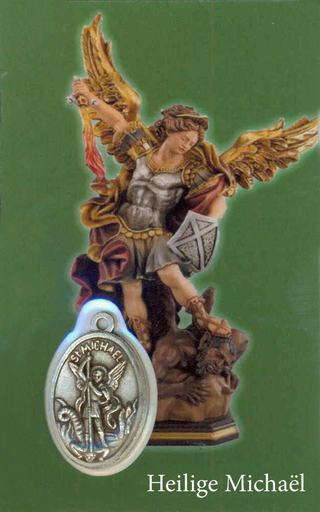 [PRT-11MICNL] Gebedskaartje/medaille - H Michaël NL (55x85mm)