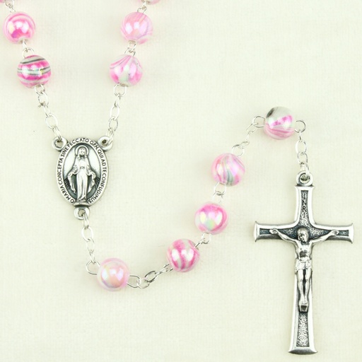 [RZK-40MT087RS] Rozenkrans - pareleffect - roze ( ⌀ 8mm)