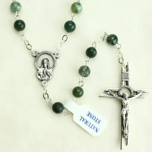 [RZK-40PN39AV] Chapelet en pierre précieuse - aventurin (⌀6mm)