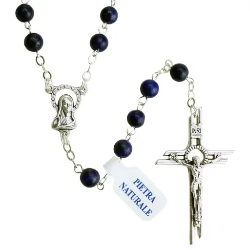 [RZK-40PN39LB] Chapelet en pierre précieuse - lapis bleu (⌀6mm)