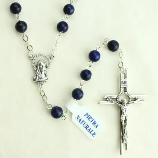 [RZK-40PN39LB] Chapelet en pierre précieuse - lapis bleu (⌀6mm)