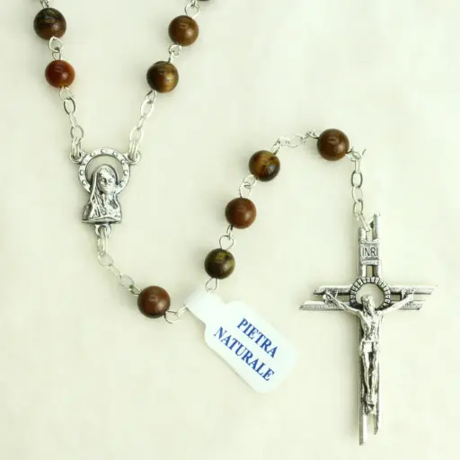 [RZK-40PN39OT] Chapelet en pierre précieuse - oeil de tigre (⌀6mm)