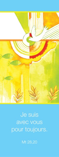 [SGC-21SC086] Signet communion - 5,5x15cm Je suis avec vous... Mt 28,20