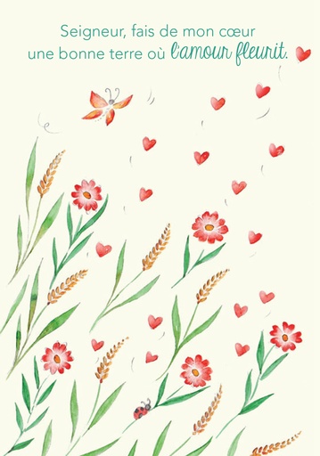 [SGC-31C031] Signet communion - 70x100mm Seigneur, fais de mon coeur ...
