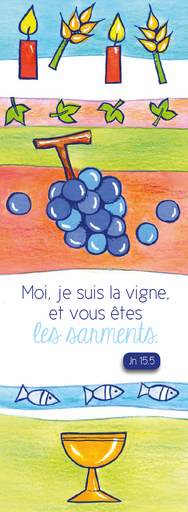 [SGC-31SC014] Signet communion - 5,5x15cm Moi, je suis la vigne...
