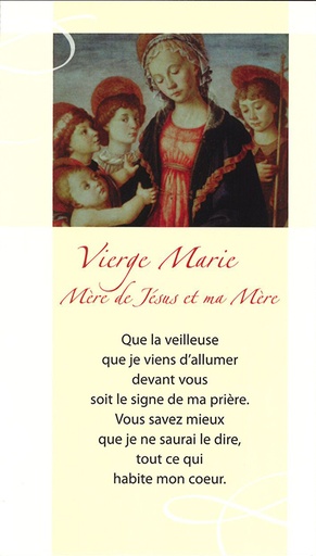 [SGN-21SP056] Gebedskaart Vierge Marie - SP056