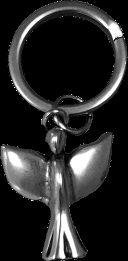[SLH-17ENG059M4] Porte-clef Ange gardien métal (40x30mm)
