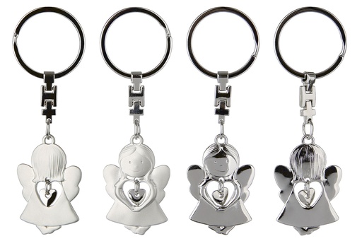 [SLH-30ENG121] Porte-clef Ange/coeur - métal (80x33mm)