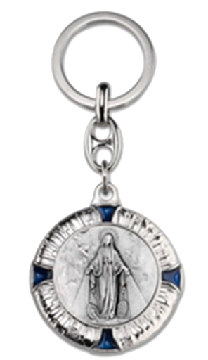 [SLH-54WON277BL] Porte-clef Miraculeuse - métal/bleu (70x40mm)