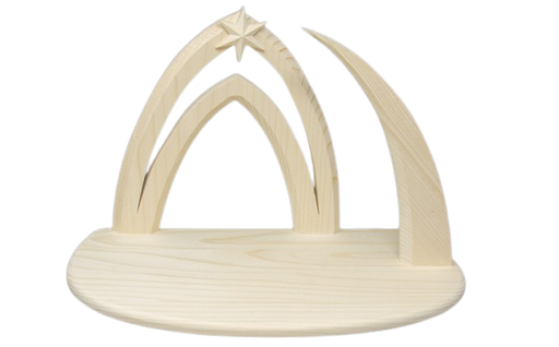 [STL-07AIDA12N] Cabane+plateau en bois pour personnage Aida 12cm/natur