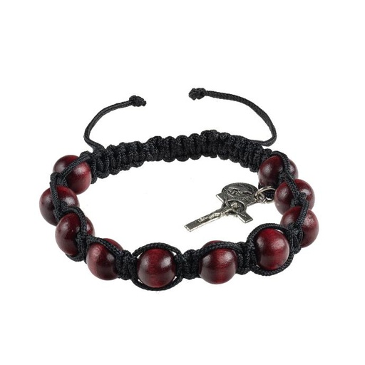 [ARM-72M002P] Bracelet sur corde - Dizainier/bois - paliss.