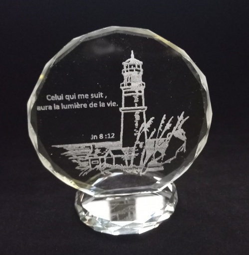 [KAD-97M005] Frame/semi-crystal - Celuui qui me suit… Jn 8:12 (92x78mm)