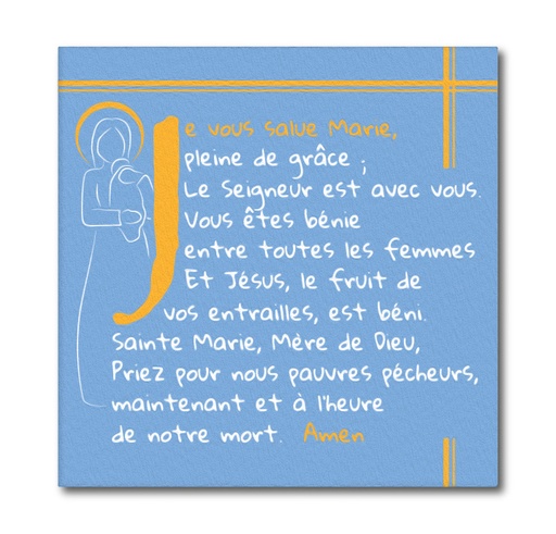 [GIR-82CA 35MP] CADRE JE VOUS SALUE MARIE 20*20 CM MIXPIX