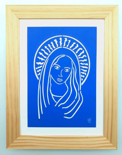 [GIR-82GCA 7] CADRE ILLUSTRE DECOUPE AU LASER 22,5*28,5cm