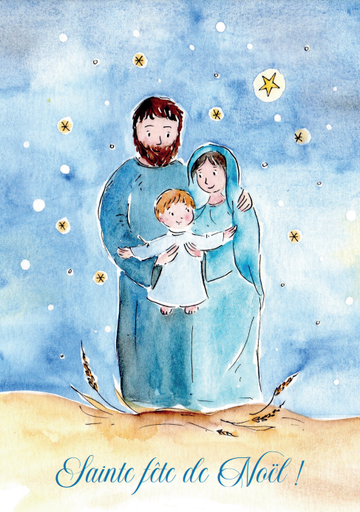 [CRT-31NS026] Kerstkaart 10,5x15cm - Sainte fête de Noël