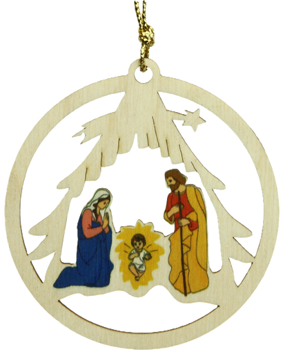[KST-35M001] Deco pendant wood - Bal with H.Family/color (Ø80mm)