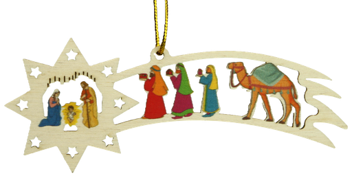 [KST-35M004] Deco pendant wood - Comete with H.Family/color (130mm)
