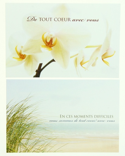 [CRT-21PC12] Pochette Condoléances - 2x3 cartes avec enveloppes