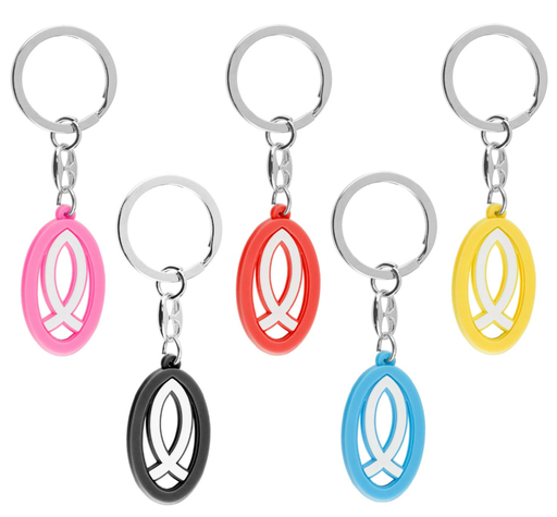 [SLH-72ICT363] Sleutelhanger Ictus - rubber/assorti (25x80mm)