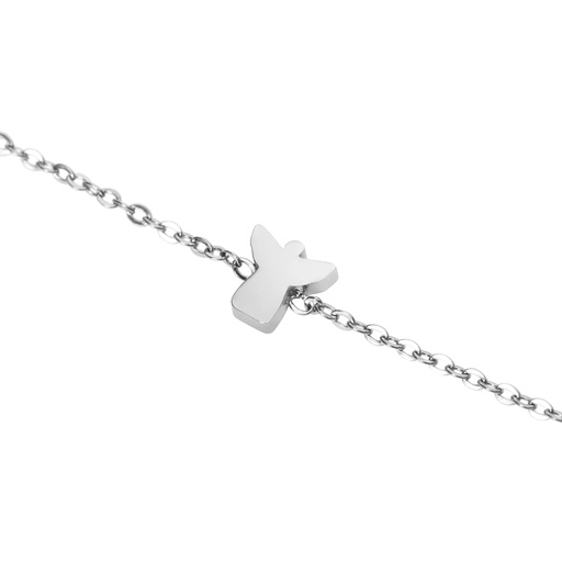 [ARM-99M07ENG] Bracelet argenté - "Love it- Collection"  - Ange (17+3cm)