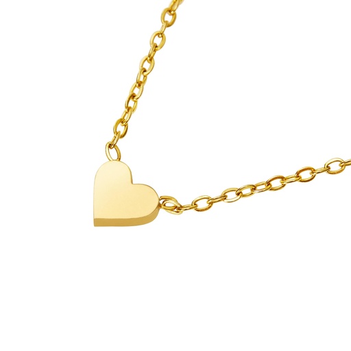 [KET-99M07PHRT] Chaîne plaqué-or - "Love it"- Collection  - Coeur (42+5cm)