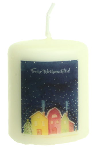 [MRL-876075] Kaars 'Frohe Weihnachten' - Maria-Laach (60/50mm)