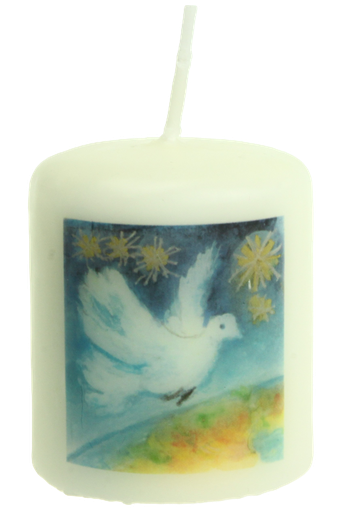 [MRL-876080] Kaars 'Vredesduif' - Maria-Laach (60/50mm)